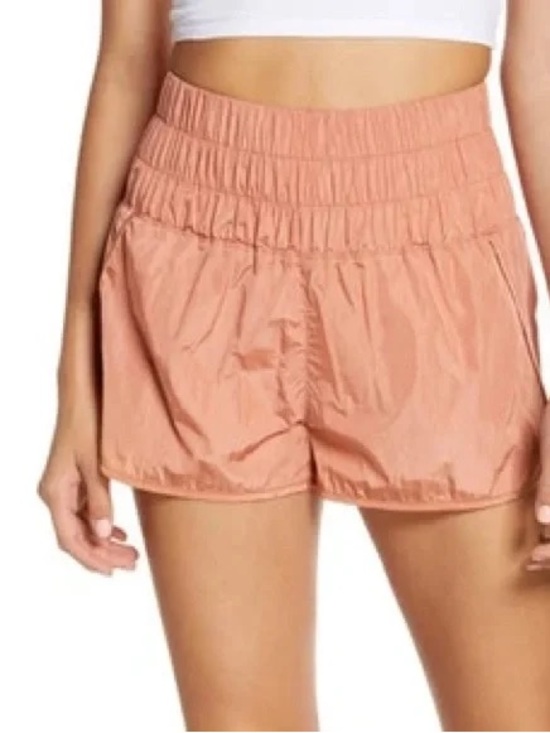 free people movement Pants - Free people movement the way home Smocked Waist Coral Peach Athletic Shorts